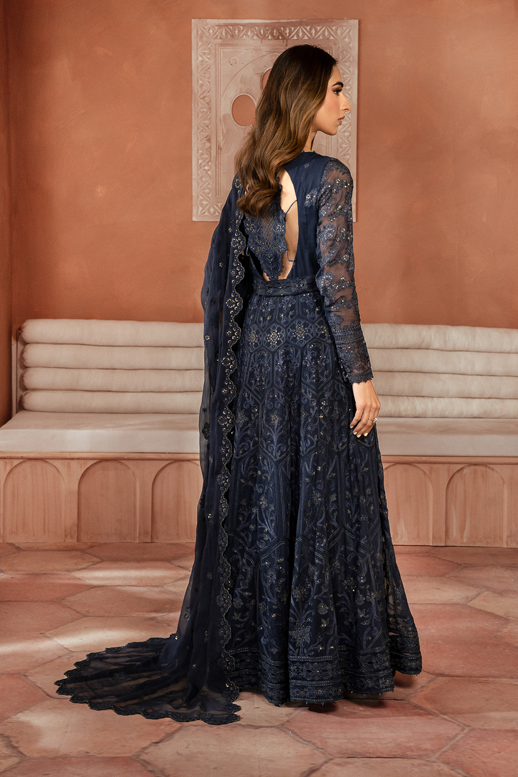 Iznik | Chiffonkari Formals | ICK-07 Embroidered Chiffon - House Of Hania