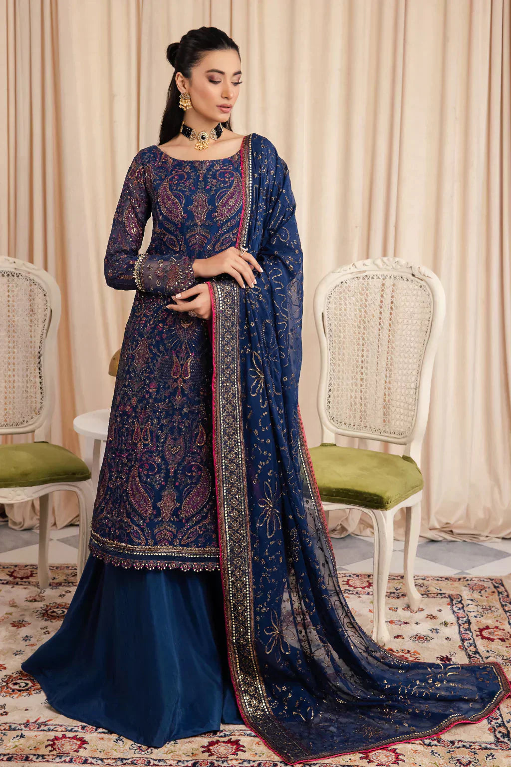 Iznik | Chinnon Chiffon | CC-34 ASHAH - House Of Hania