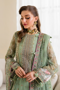 Iznik | Chinnon Chiffon | CC-41 Embroidered Net - House Of Hania