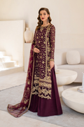 Iznik | Chinnon Chiffon | CC-42 Embroidered Chiffon - House Of Hania