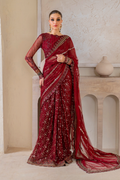 Iznik | Chinnon Chiffon | CC-49 Embroidered Net - House Of Hania