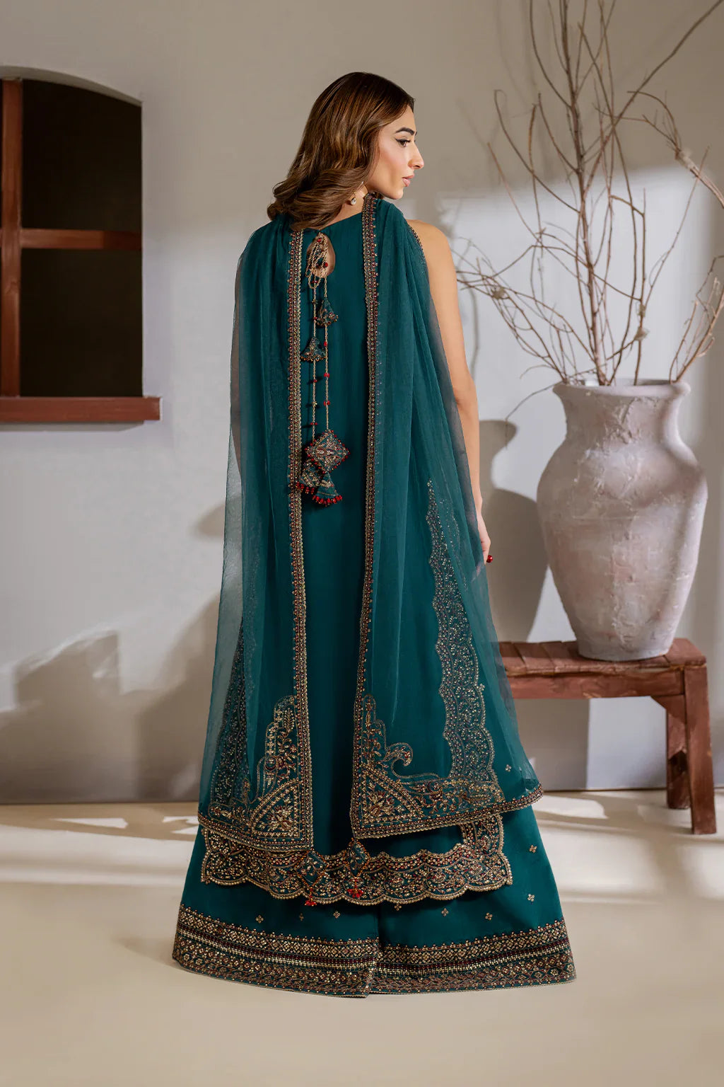 Iznik | Chinon Chiffon | CC-51 Embroidered Chiffon - House Of Hania