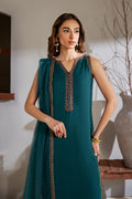 Iznik | Chinon Chiffon | CC-51 Embroidered Chiffon - House Of Hania