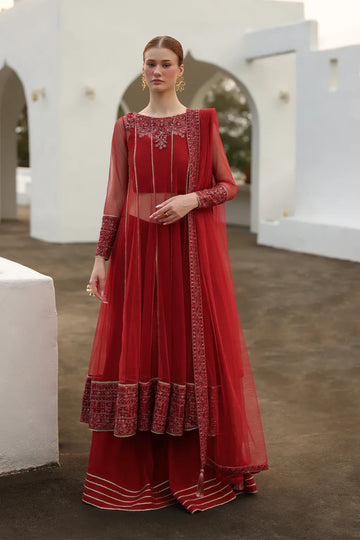 Iznik | Chinon Chiffon | CC-67 Embroidered Net - House Of Hania