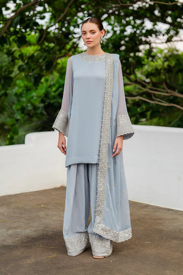 Iznik | Chinon Chiffon | CC-70 Embroidered Chiffon - House Of Hania