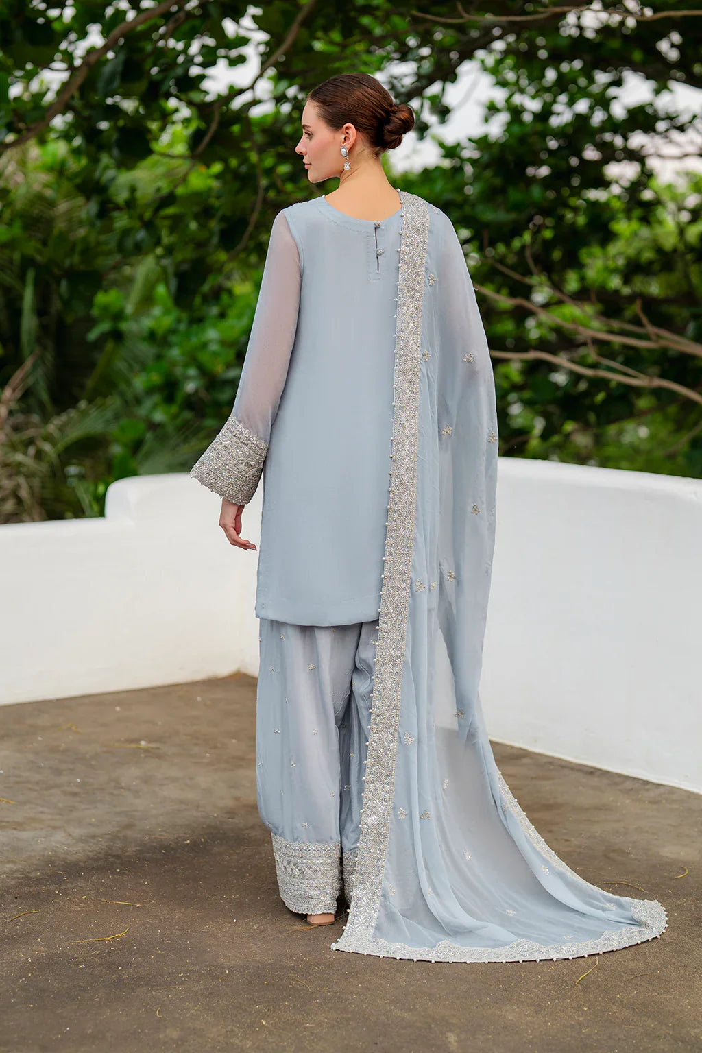 Iznik | Chinon Chiffon | CC-70 Embroidered Chiffon - House Of Hania