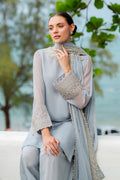 Iznik | Chinon Chiffon | CC-70 Embroidered Chiffon - House Of Hania