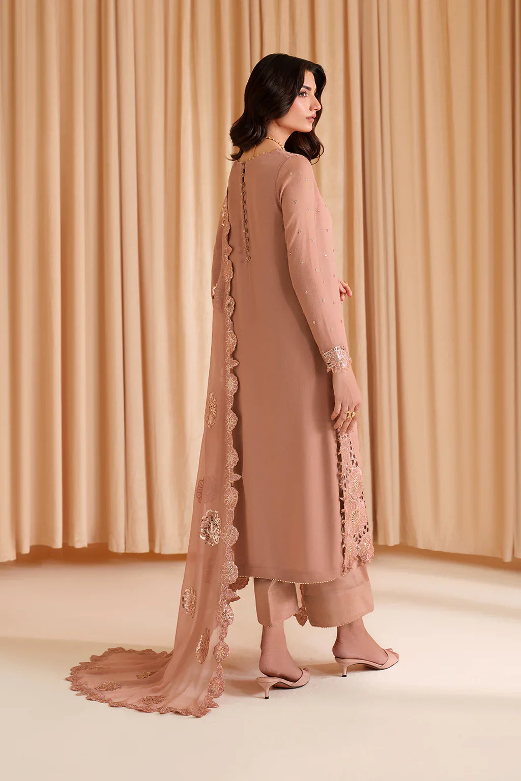 Iznik | Chinon Chiffon | CC-74 Embroidered Chiffon - House Of Hania