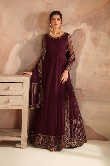 Iznik | Chinon Chiffon | CC-80 Embroidered Net - House Of Hania