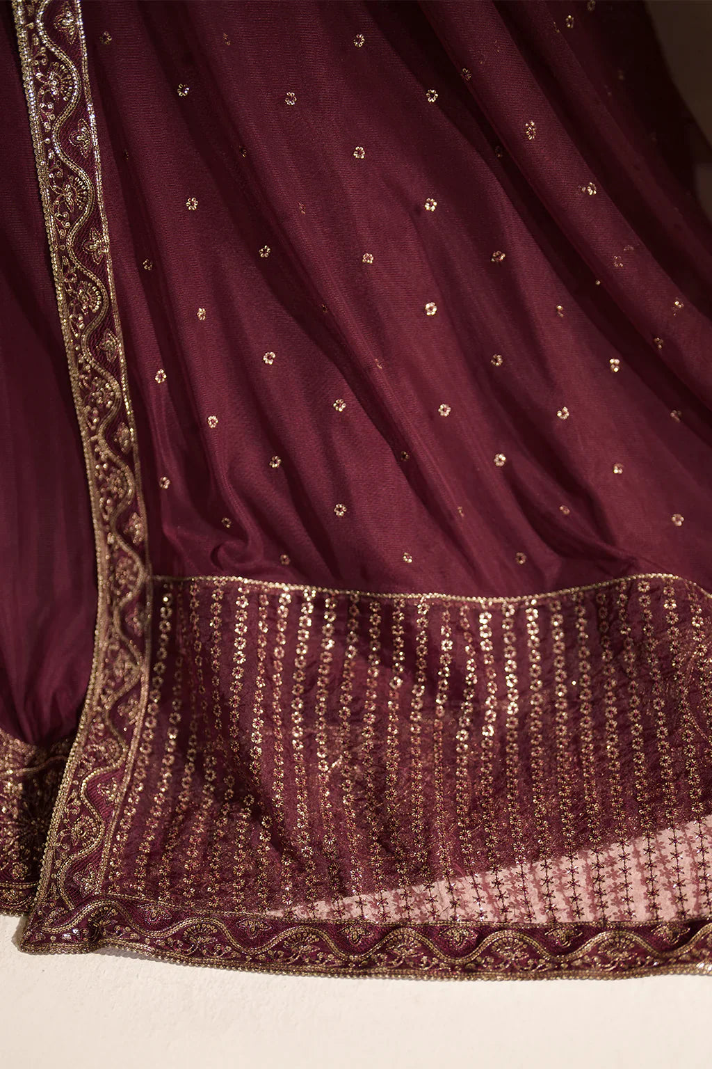 Iznik | Chinon Chiffon | CC-80 Embroidered Net - House Of Hania