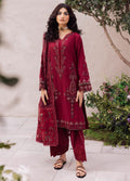 Iznik Dahlia Embroidered Luxury Lawn 3Pc Suit DL-01 GOSSAMER - House Of Hania