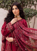 Iznik Dahlia Embroidered Luxury Lawn 3Pc Suit DL-01 GOSSAMER - House Of Hania