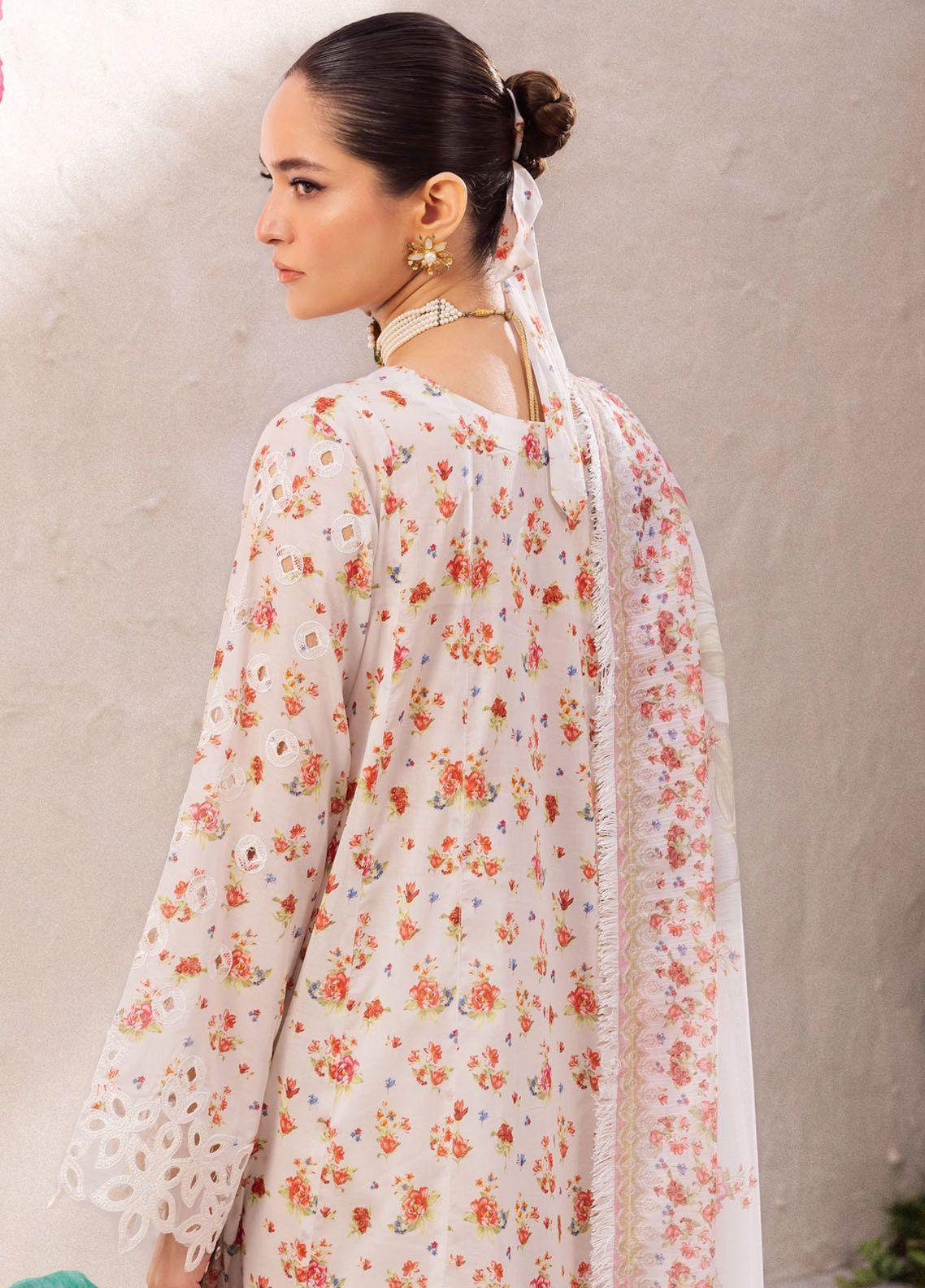Iznik Dahlia Embroidered Luxury Lawn 3Pc Suit DL-05 SPLENDOUR - House Of Hania