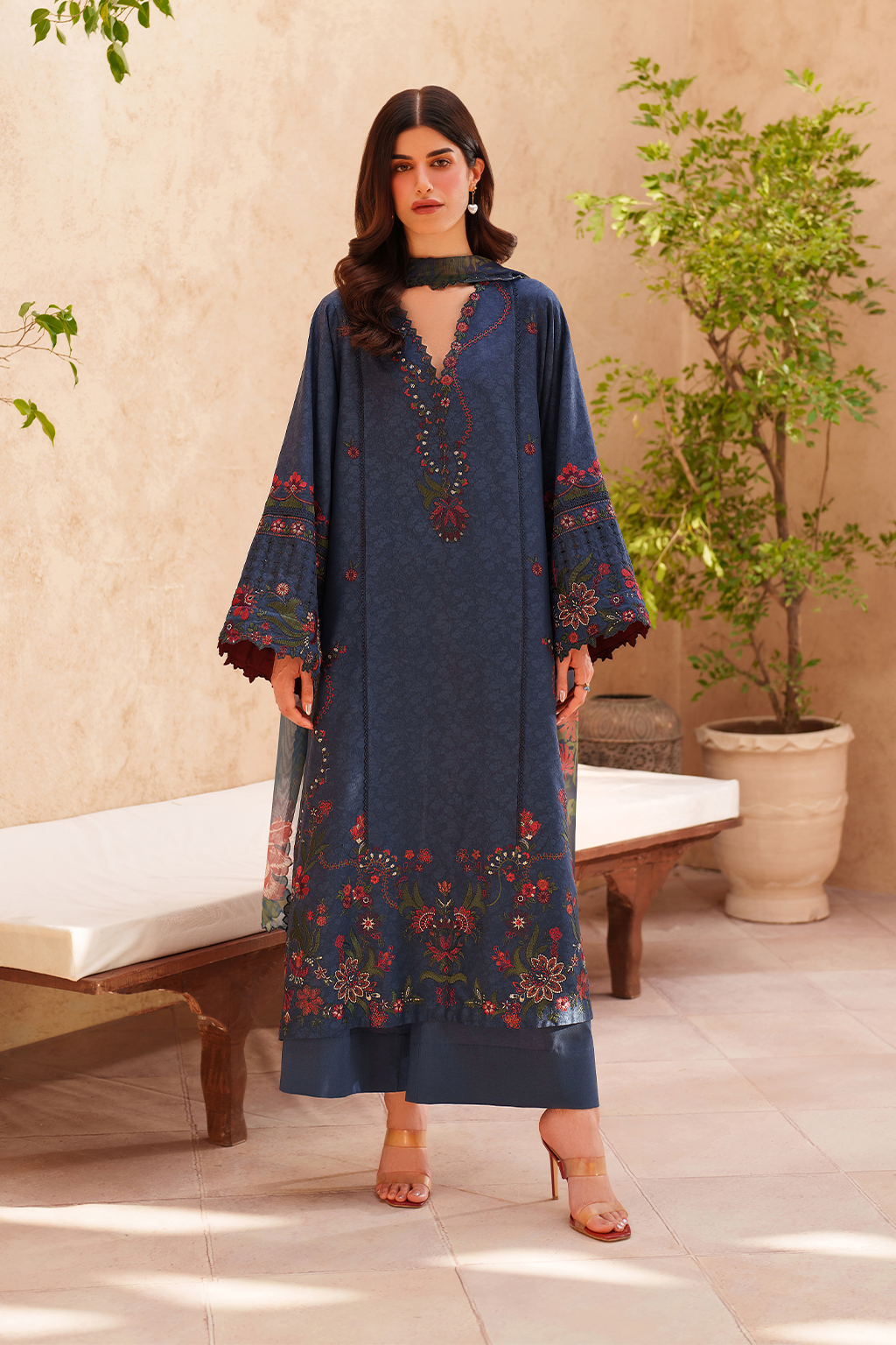 Iznik | Eid Lawn | EL-01 Embroidered Lawn - House Of Hania