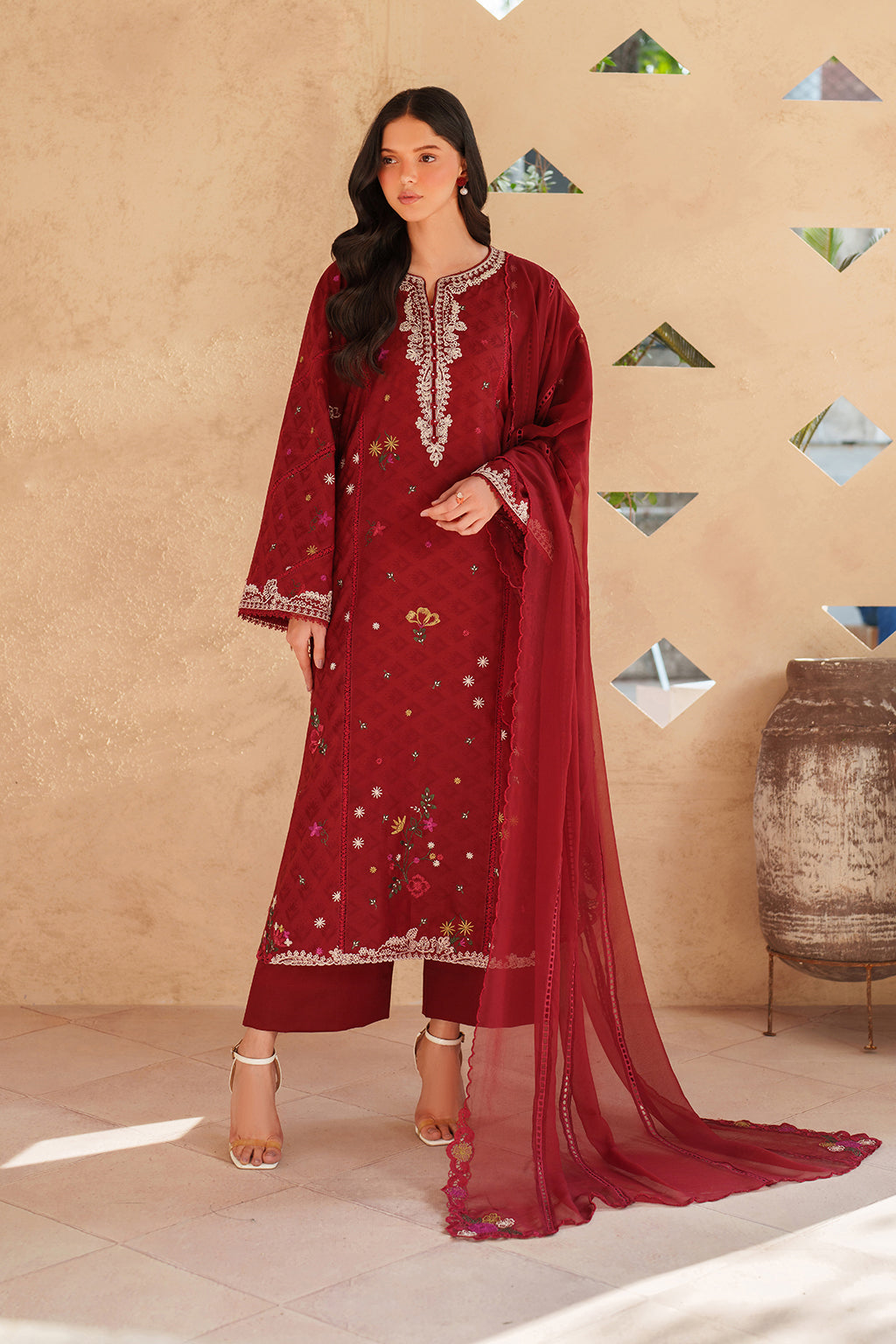 Iznik | Eid Lawn | EL-02 Embroidered Lawn - House Of Hania