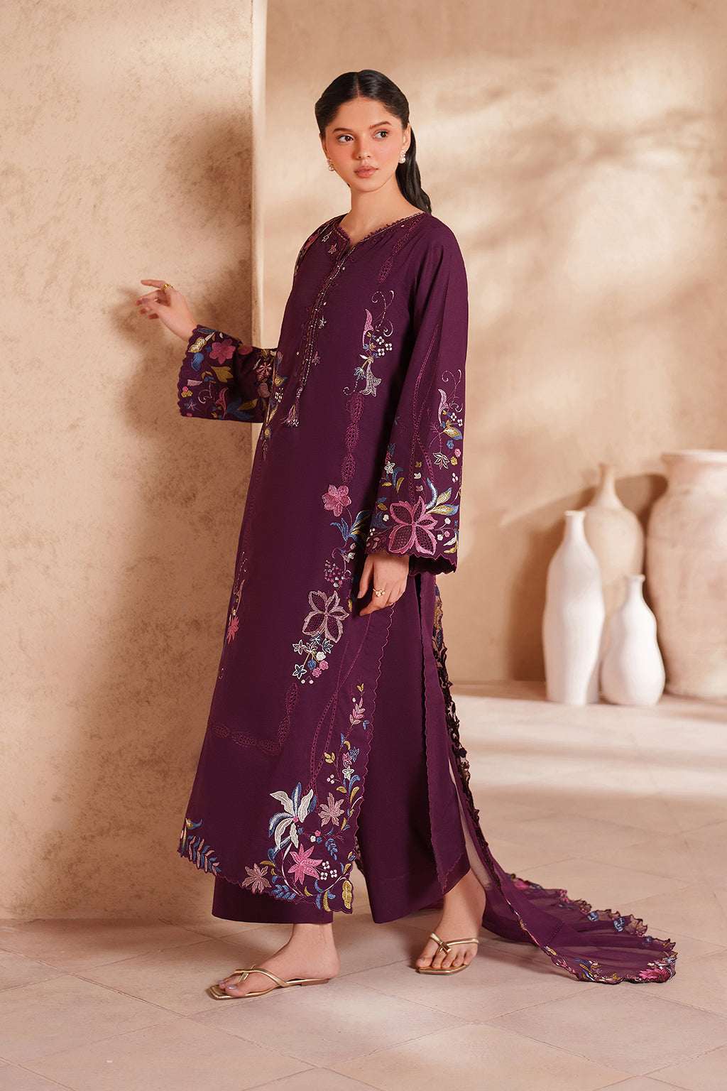 Iznik | Eid Lawn | EL-03 Embroidered Lawn - House Of Hania