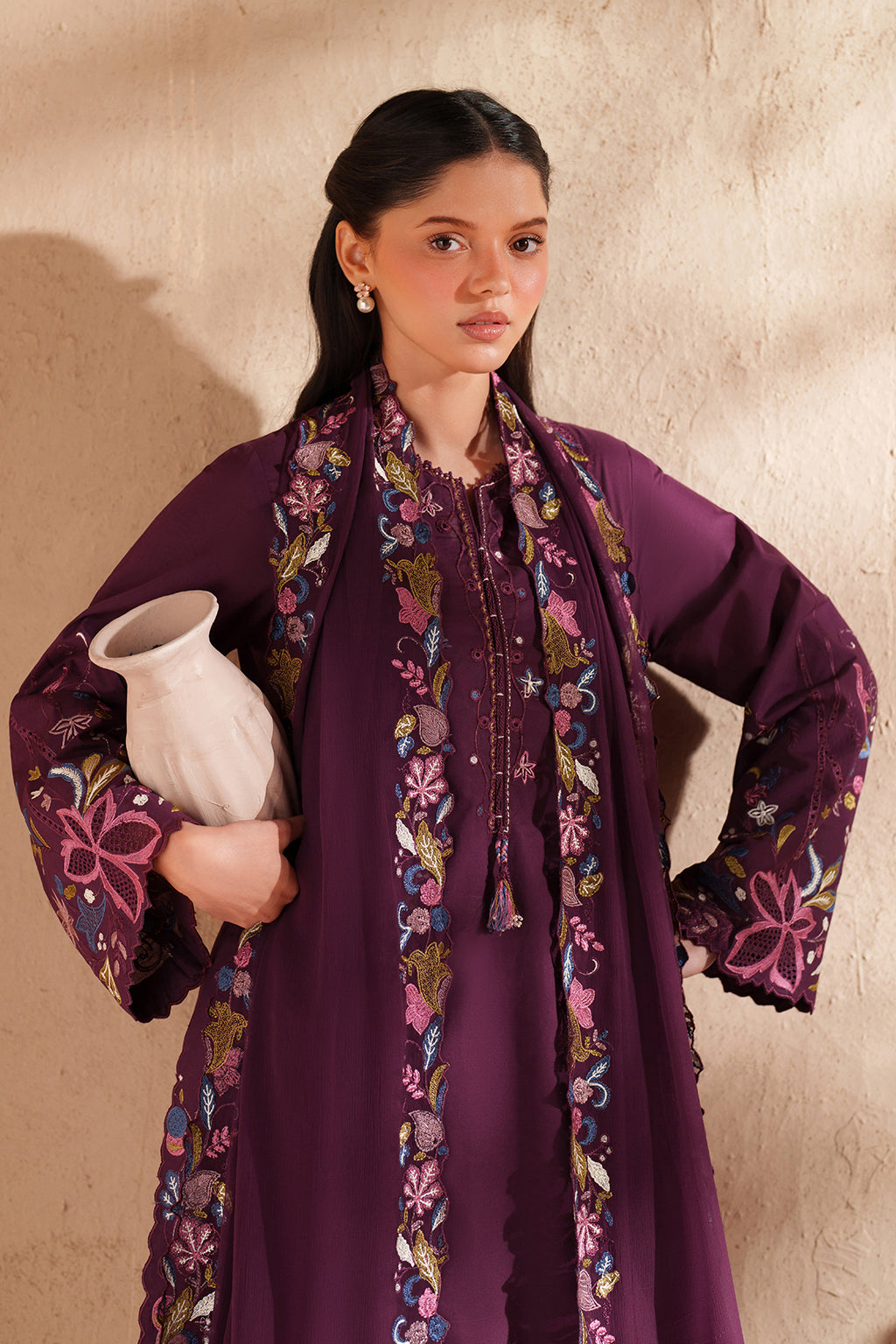 Iznik | Eid Lawn | EL-03 Embroidered Lawn - House Of Hania