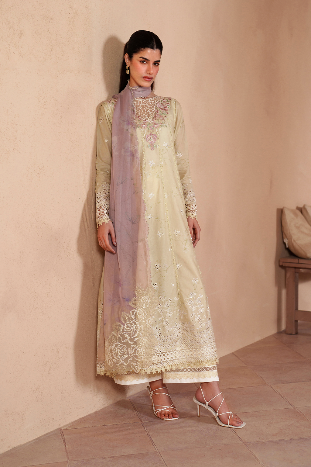 Iznik | Eid Lawn | EL-10 Embroidered Lawn - House Of Hania