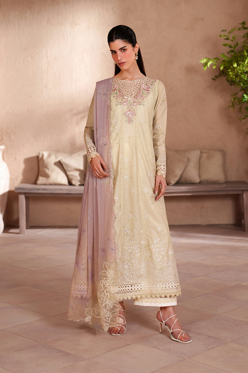 Iznik | Eid Lawn | EL-10 Embroidered Lawn - House Of Hania