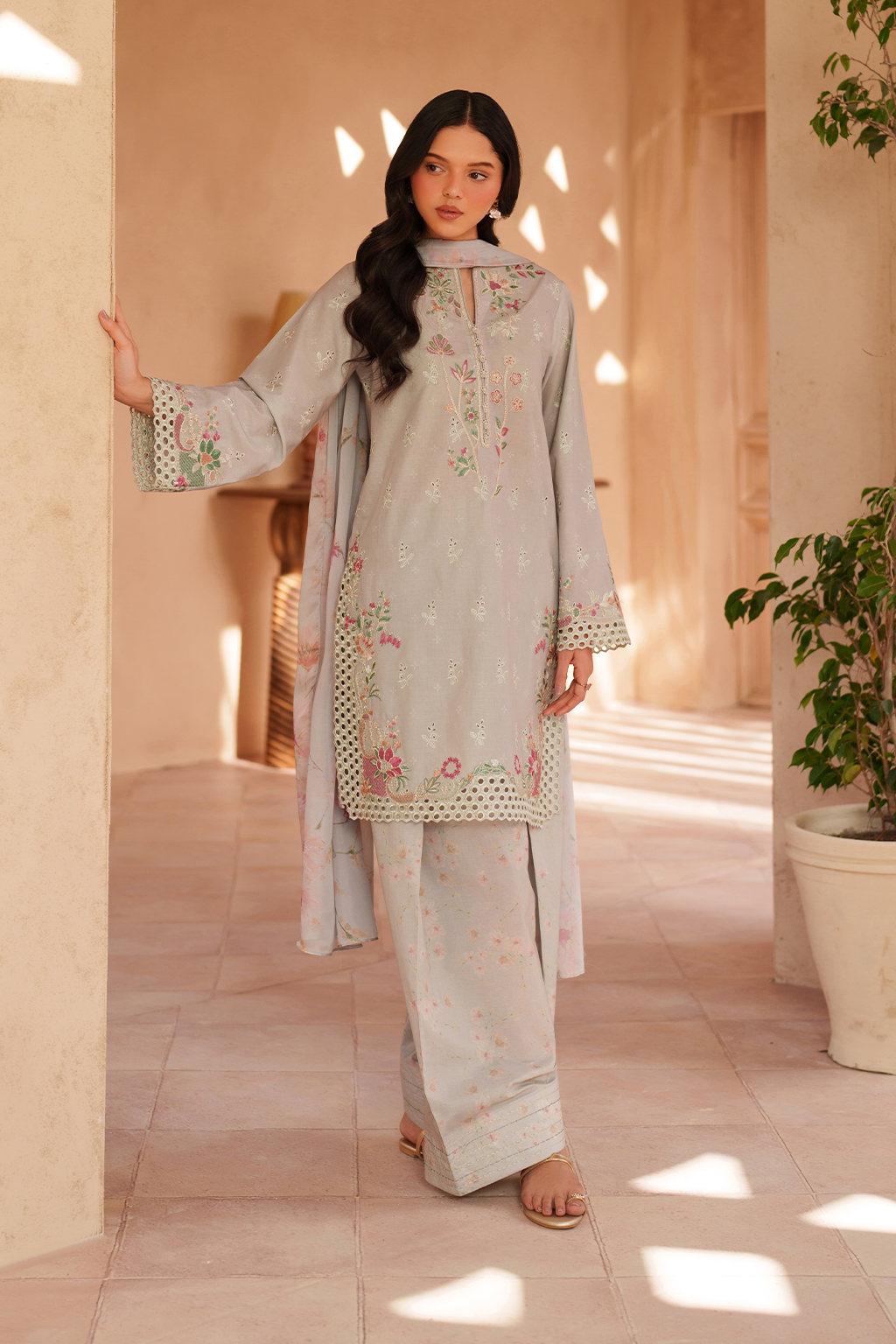 Iznik | Eid Lawn | EL-12 Embroidered Lawn - House Of Hania