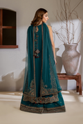Iznik | Embroidered  Chiffon | CC-51 - House Of Hania