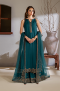 Iznik | Embroidered  Chiffon | CC-51 - House Of Hania