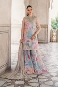 Iznik | Exclusive Formals | UE-312 Printed Georgette - House Of Hania