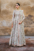 Iznik | Exclusive Formals | UE-313 Embroidered Raw Silk - House Of Hania