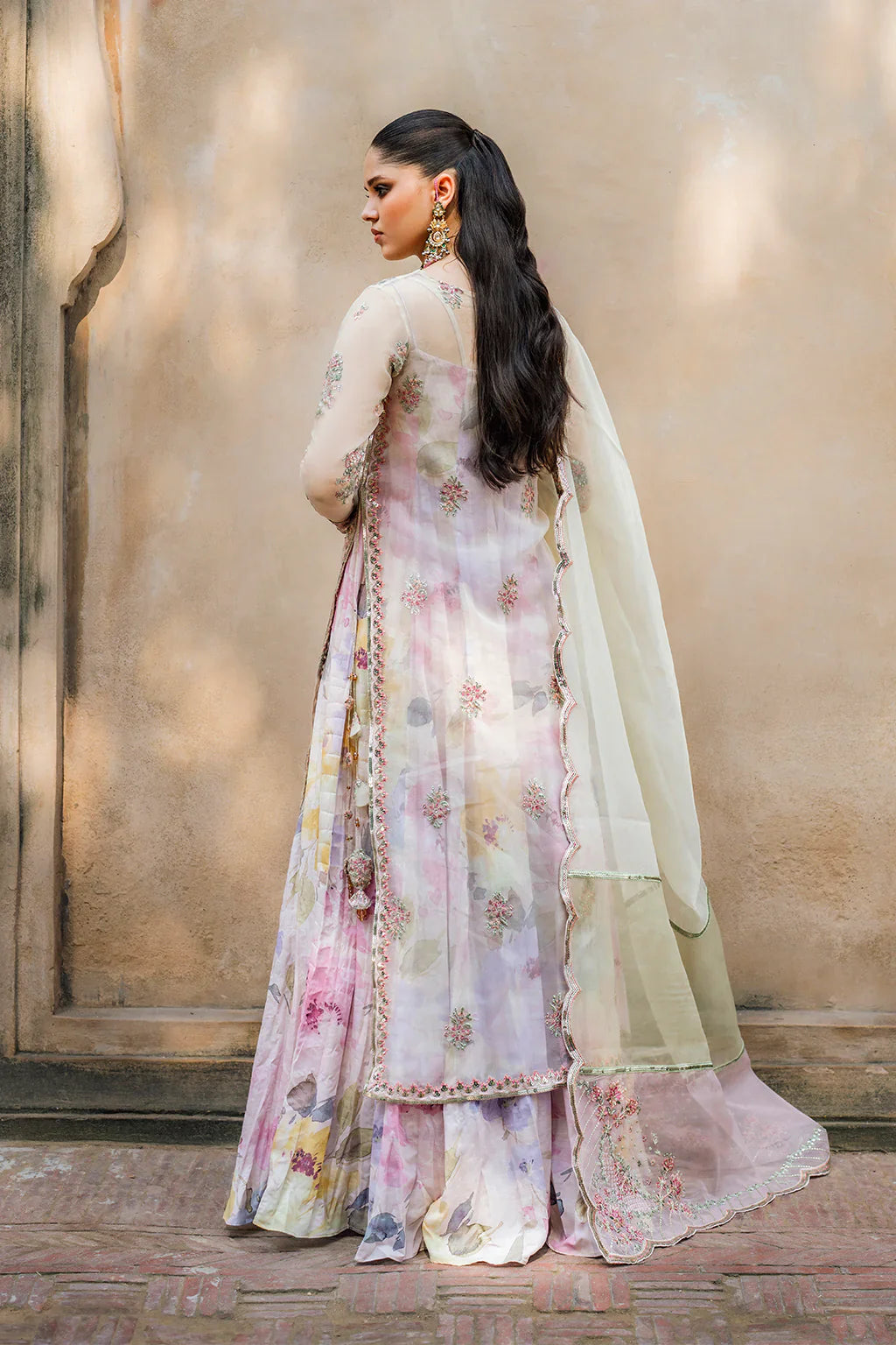 Iznik | Exclusive Formals | UE-320 Printed Raw Silk - House Of Hania