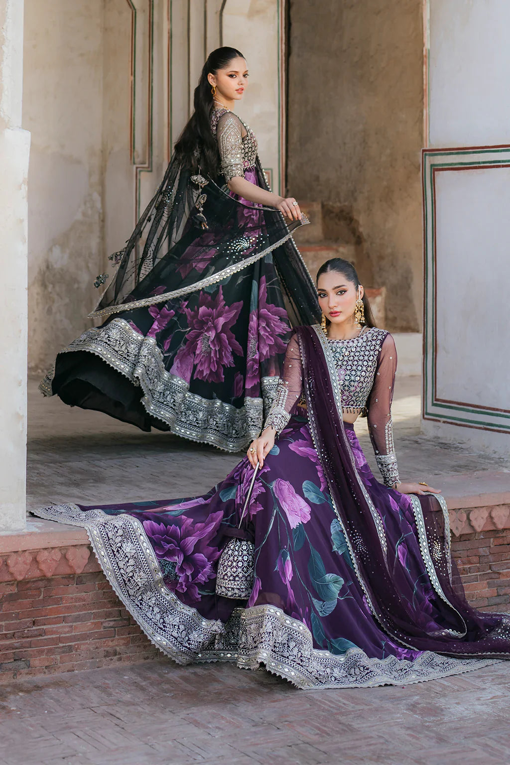 Iznik | Exclusive Formals | UE-321 Printed Chiffon - House Of Hania