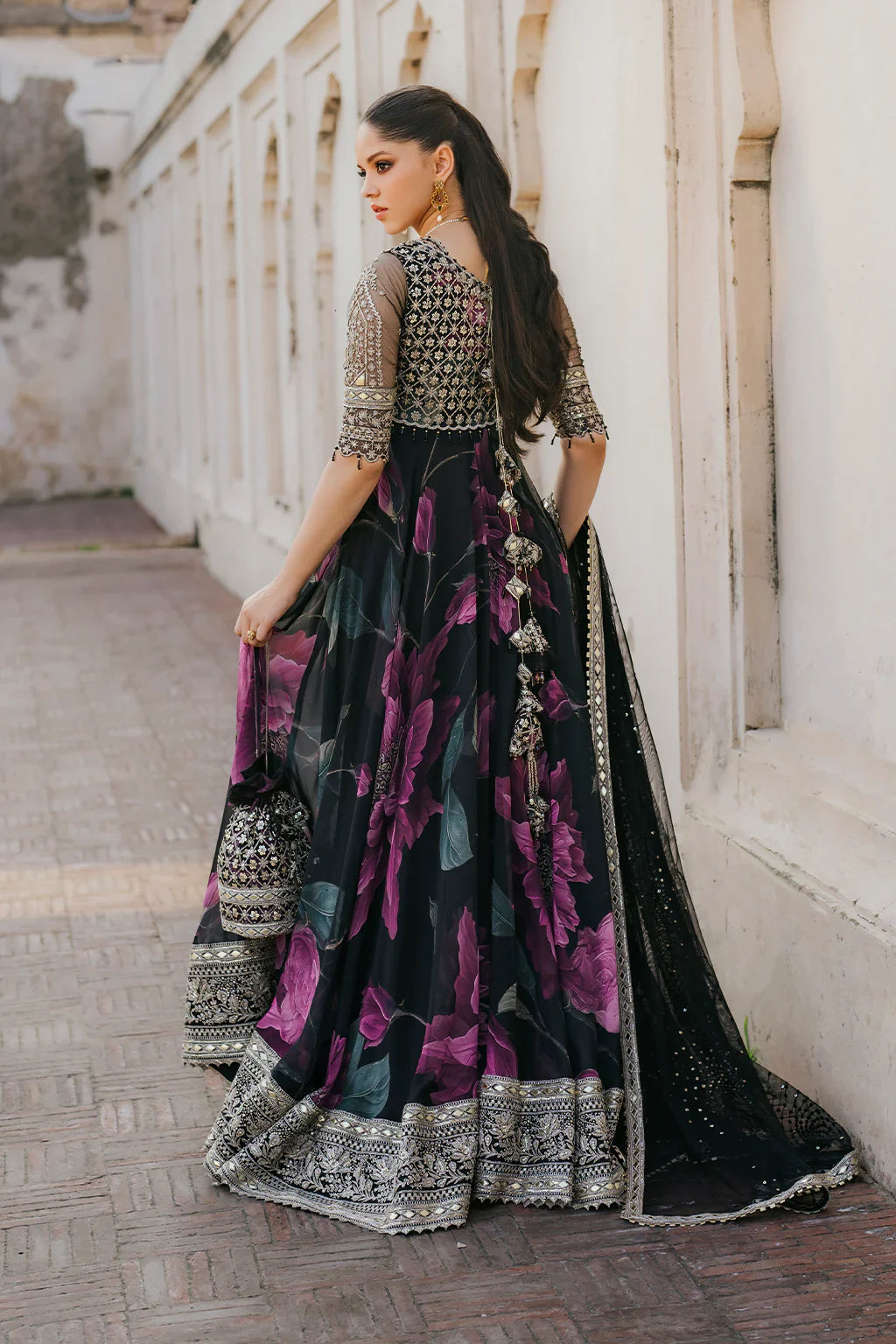 Iznik | Exclusive Formals | UE-321 Printed Chiffon - House Of Hania