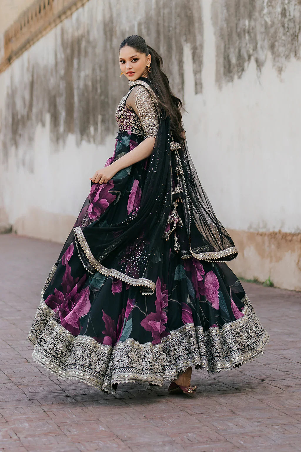 Iznik | Exclusive Formals | UE-321 Printed Chiffon - House Of Hania