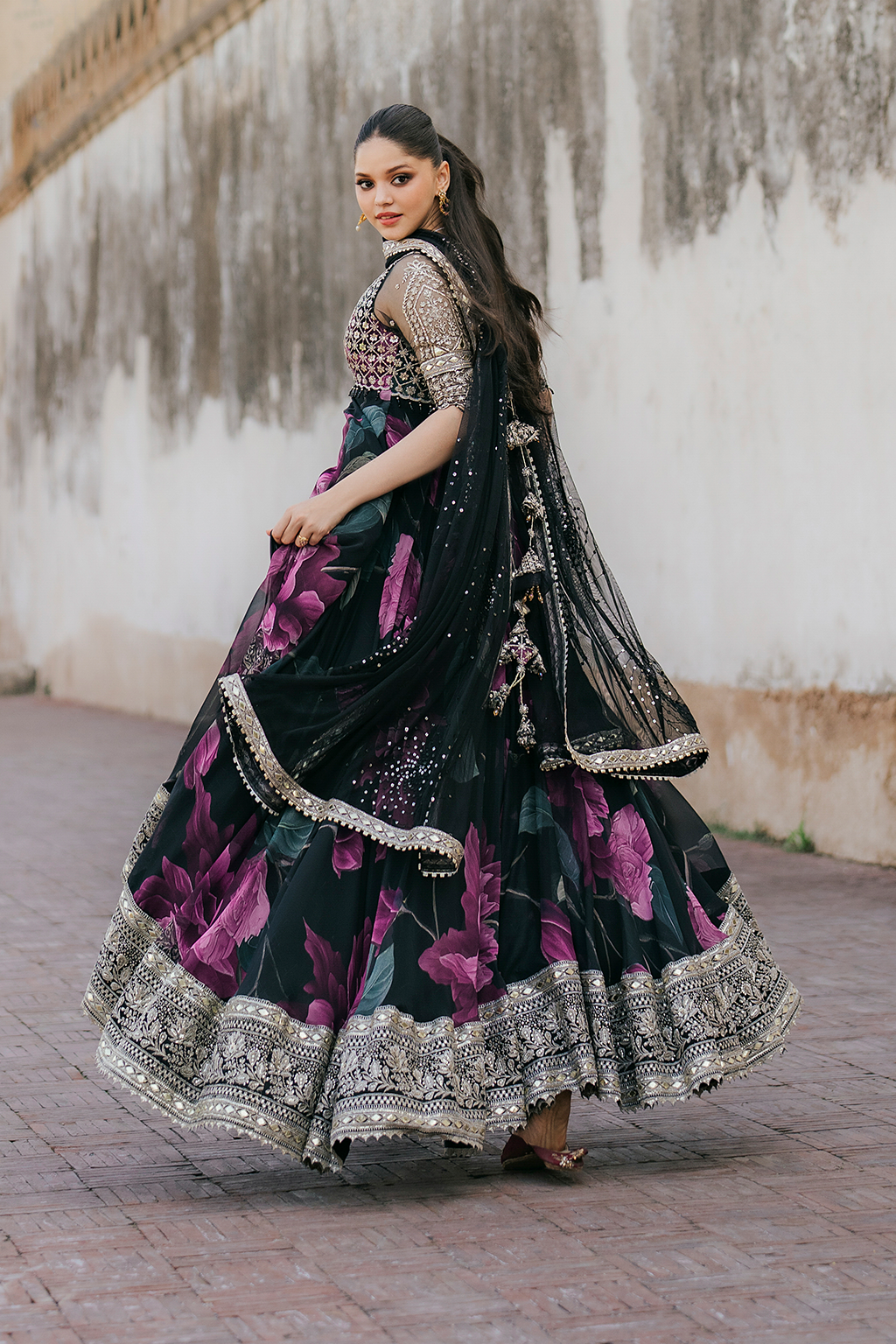 Iznik | Exclusive Formals | UE-321 Printed Chiffon - House Of Hania