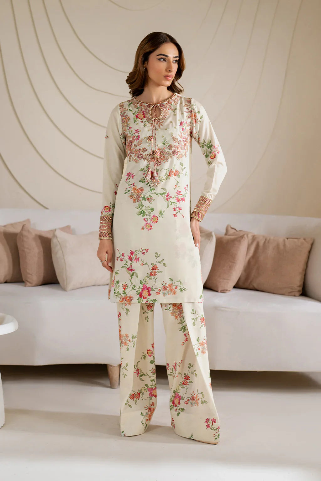 Iznik | Exclusive Formals | UE-411 Printed Silk - House Of Hania