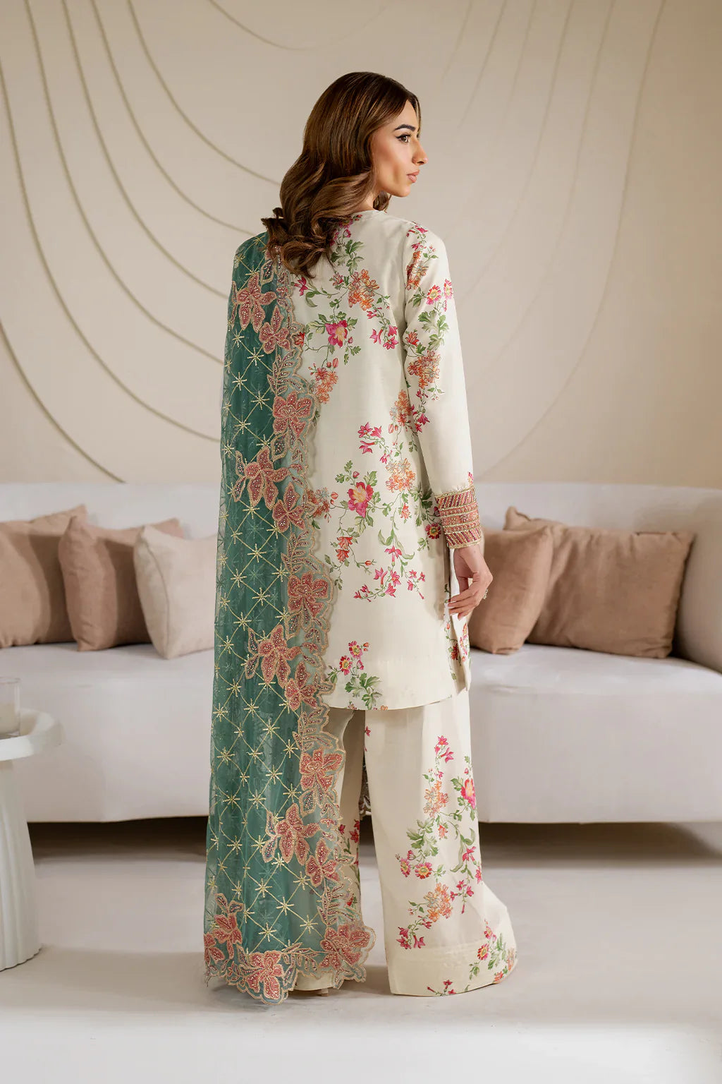 Iznik | Exclusive Formals | UE-411 Printed Silk - House Of Hania