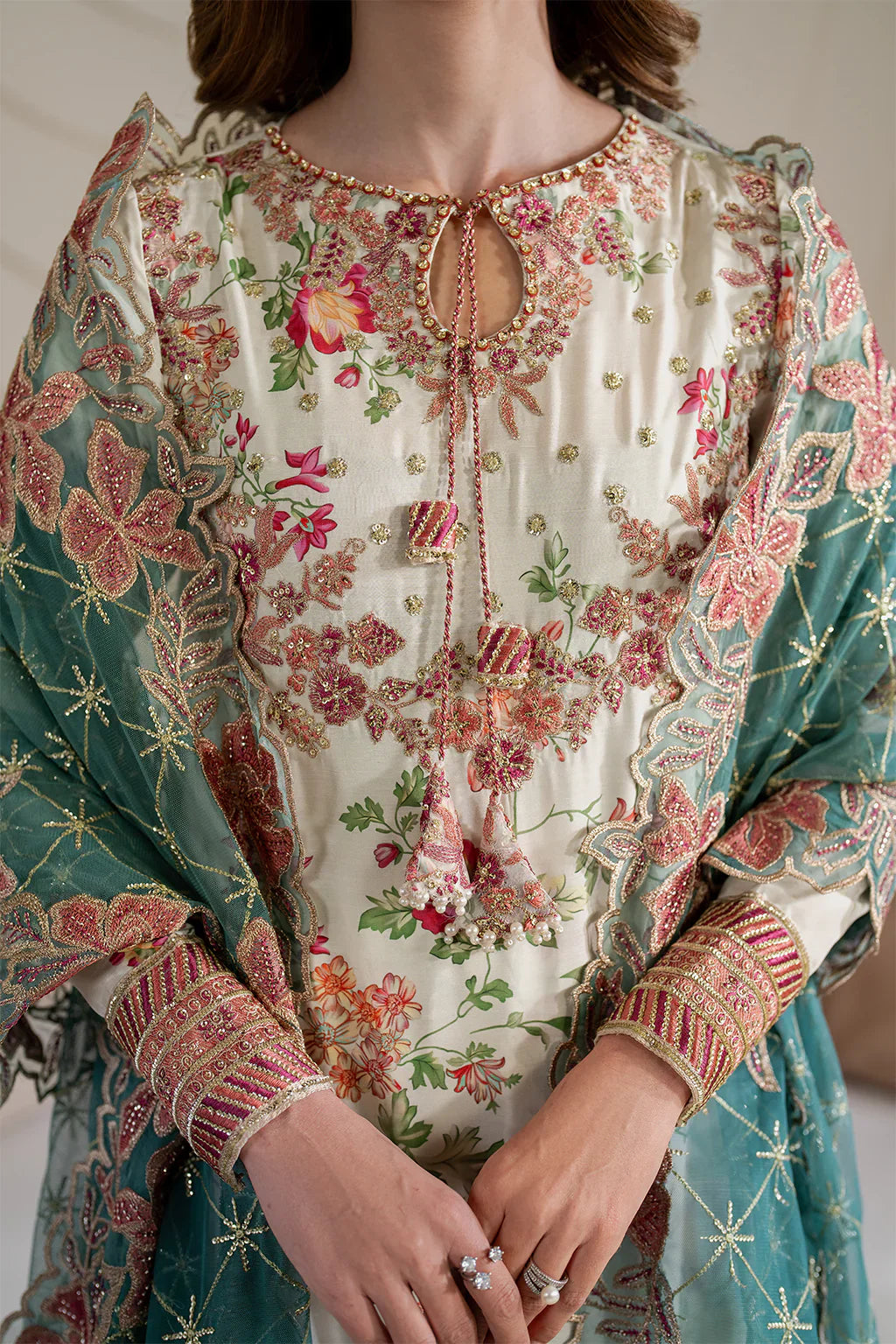 Iznik | Exclusive Formals | UE-411 Printed Silk - House Of Hania