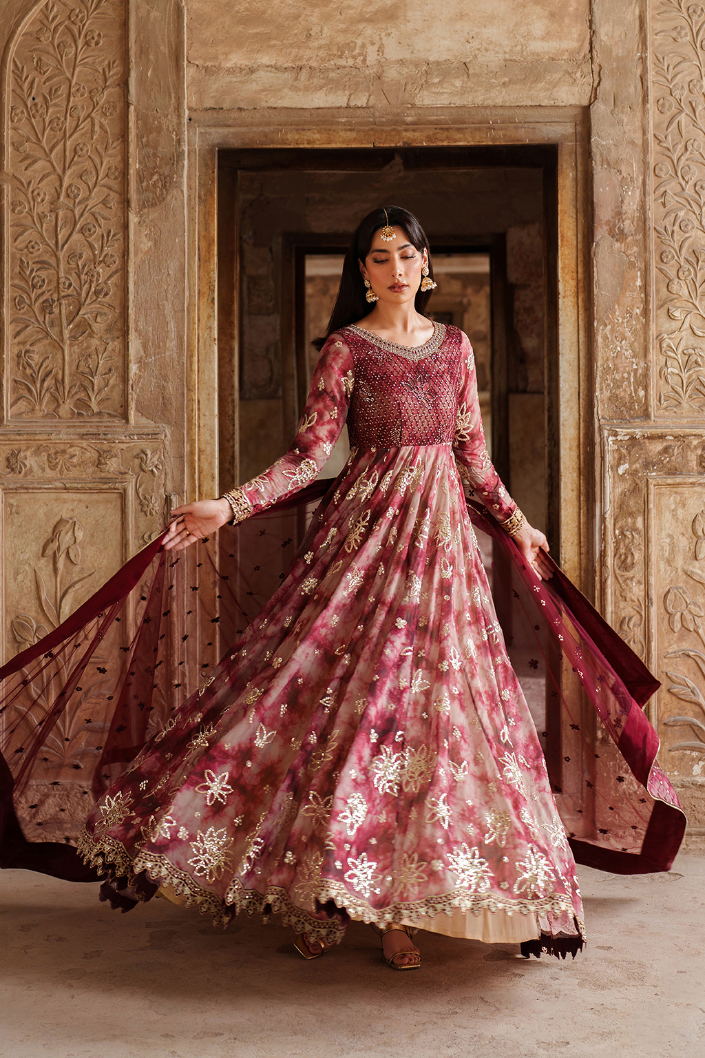 Iznik | Exclusive Formals | UE-533 Printed Chiffon - House Of Hania
