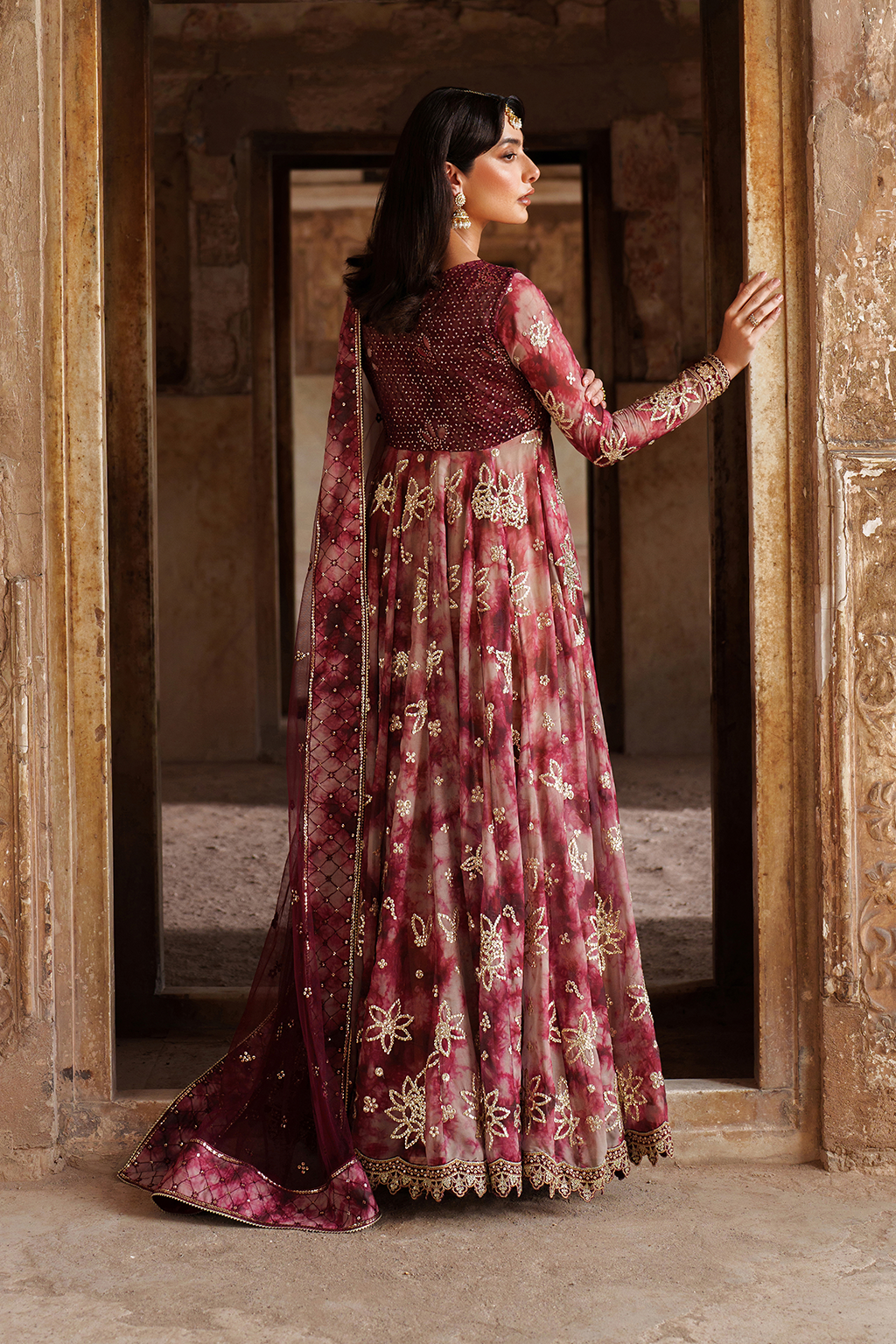 Iznik | Exclusive Formals | UE-533 Printed Chiffon - House Of Hania