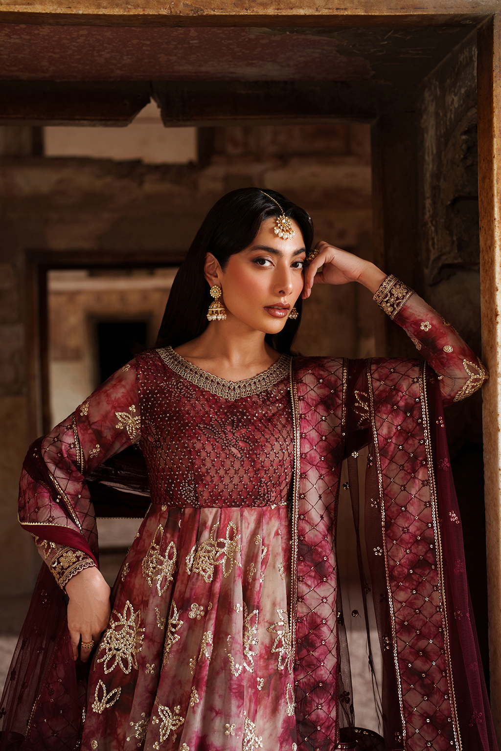 Iznik | Exclusive Formals | UE-533 Printed Chiffon - House Of Hania