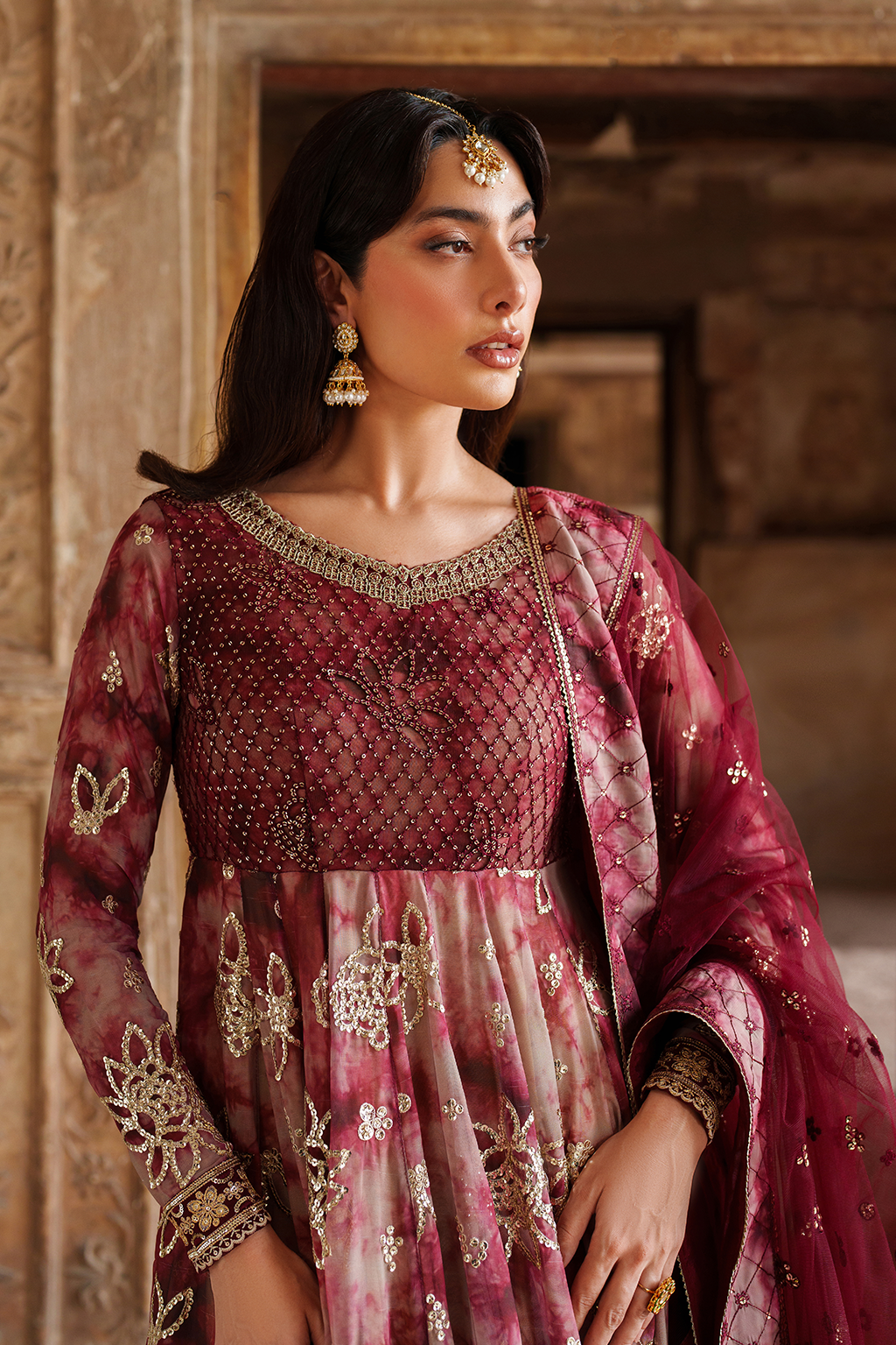 Iznik | Exclusive Formals | UE-533 Printed Chiffon - House Of Hania