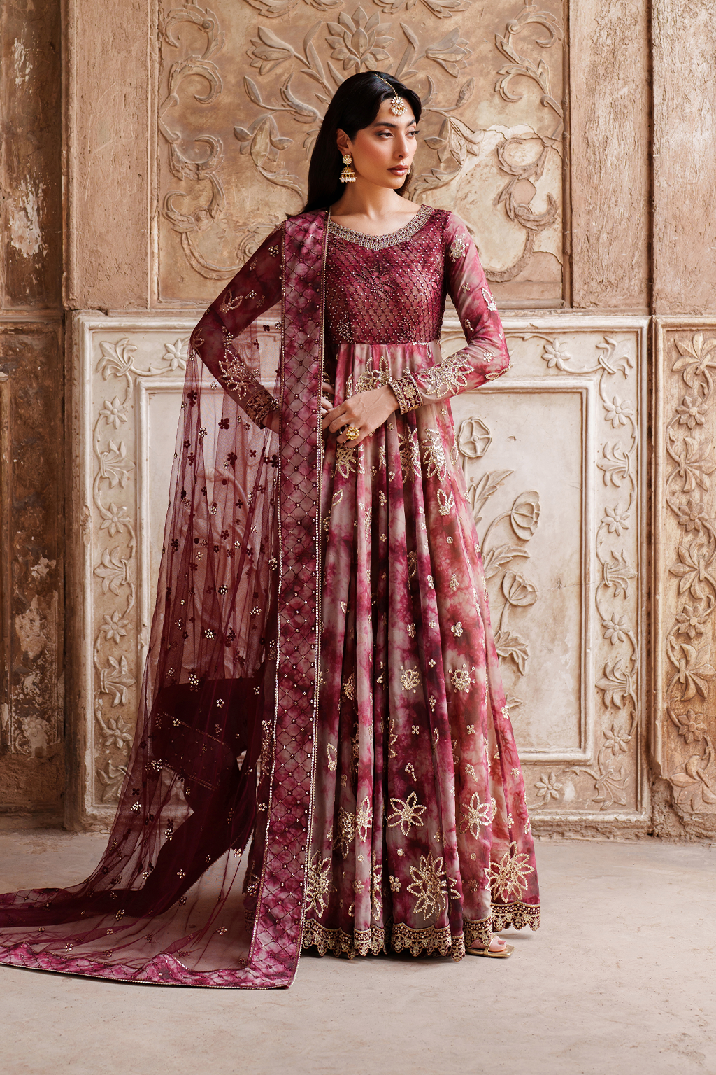 Iznik | Exclusive Formals | UE-533 Printed Chiffon - House Of Hania