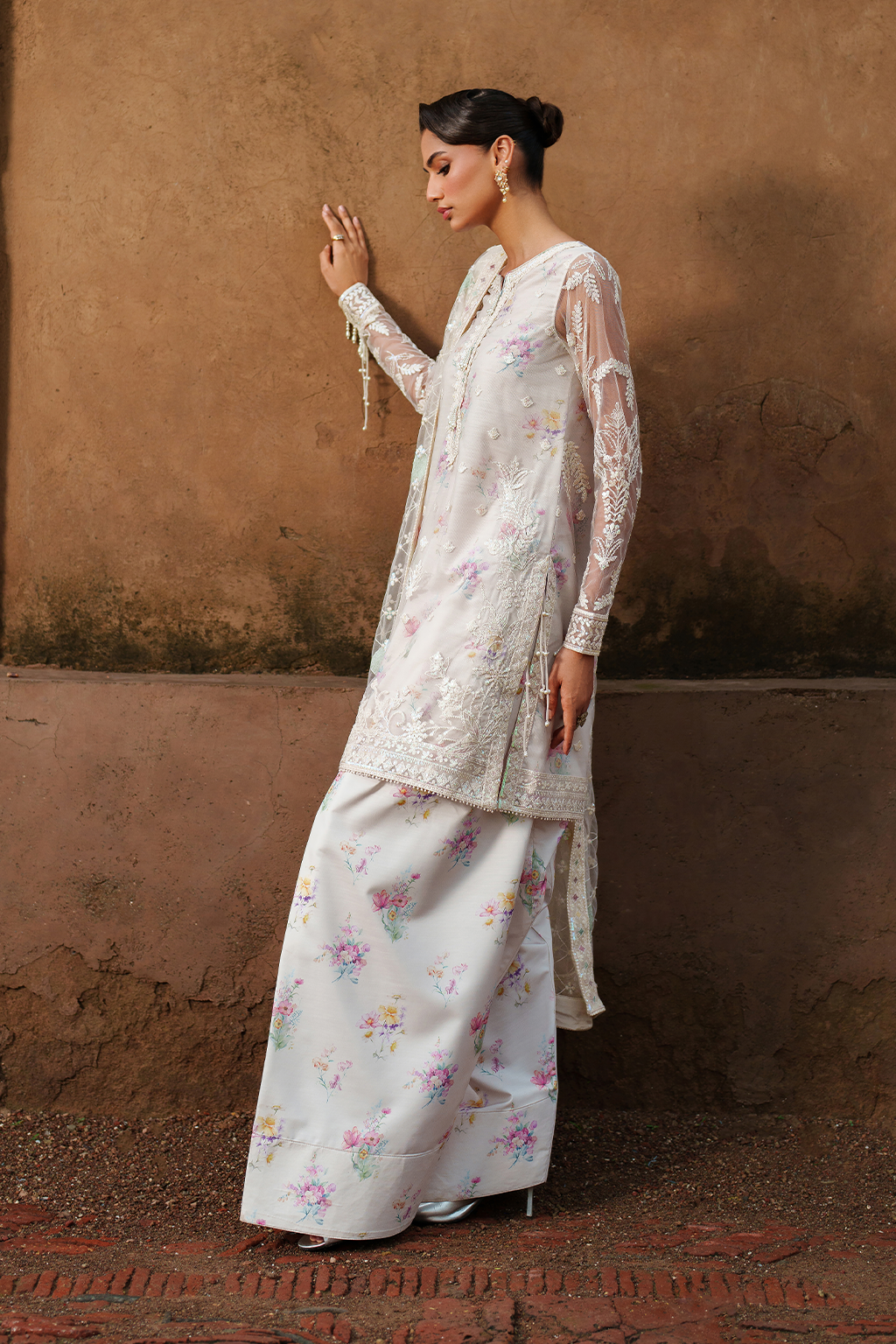 Iznik | Exclusive Formals | UE-534 Embroidered Net - House Of Hania