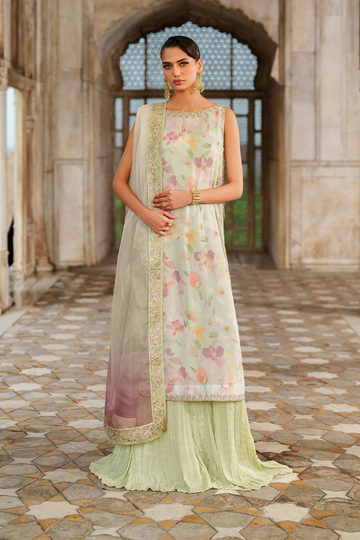 Iznik | Exclusive Formals | UE-549  Printed Chiffon - House Of Hania