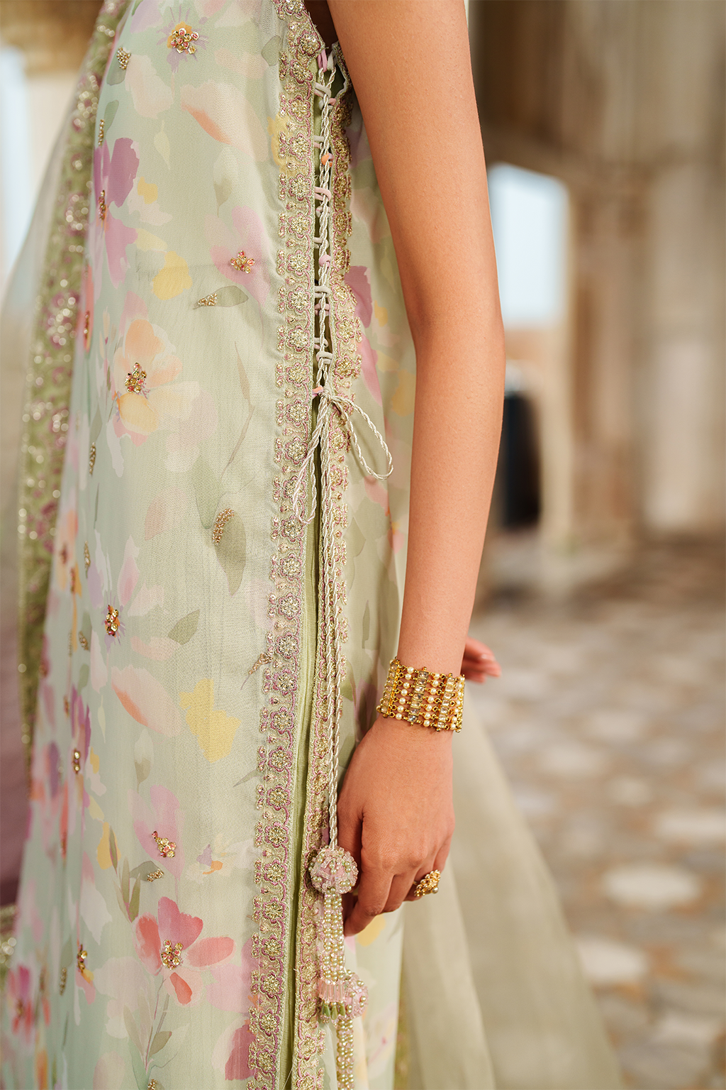 Iznik | Exclusive Formals | UE-549  Printed Chiffon - House Of Hania