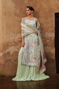 Iznik | Exclusive Formals | UE-549  Printed Chiffon - House Of Hania