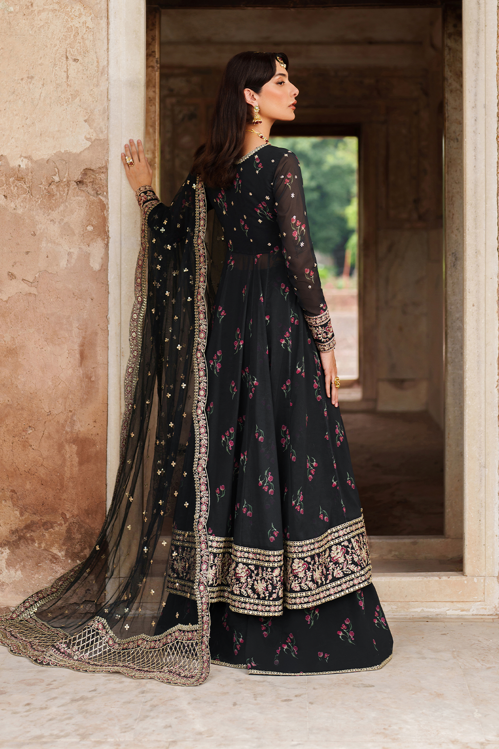Iznik | Exclusive Formals | UE-550  Printed Chiffon - House Of Hania