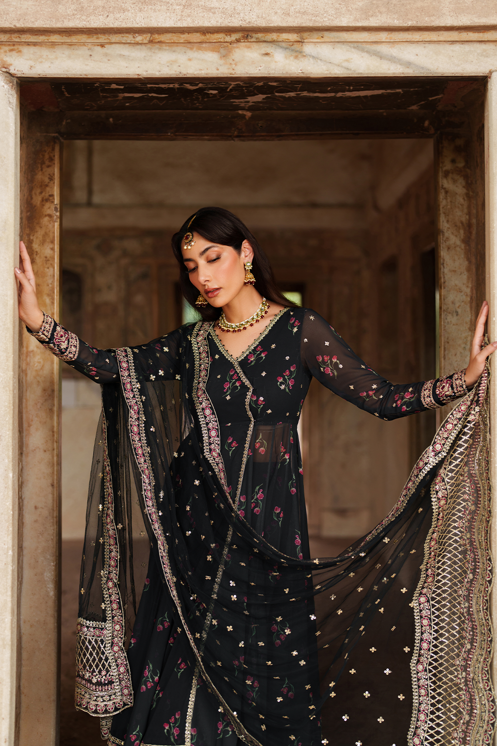 Iznik | Exclusive Formals | UE-550  Printed Chiffon - House Of Hania