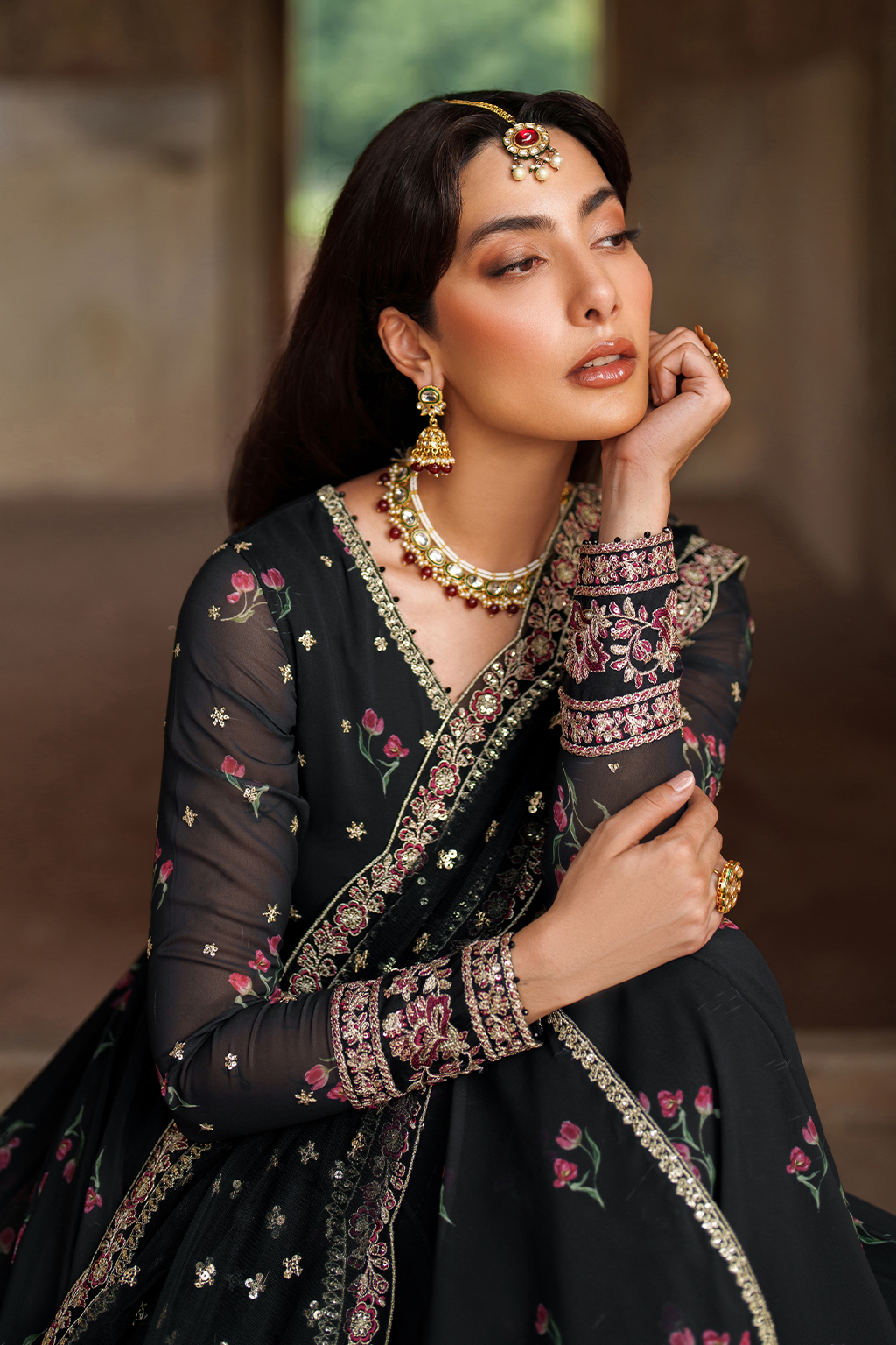 Iznik | Exclusive Formals | UE-550  Printed Chiffon - House Of Hania