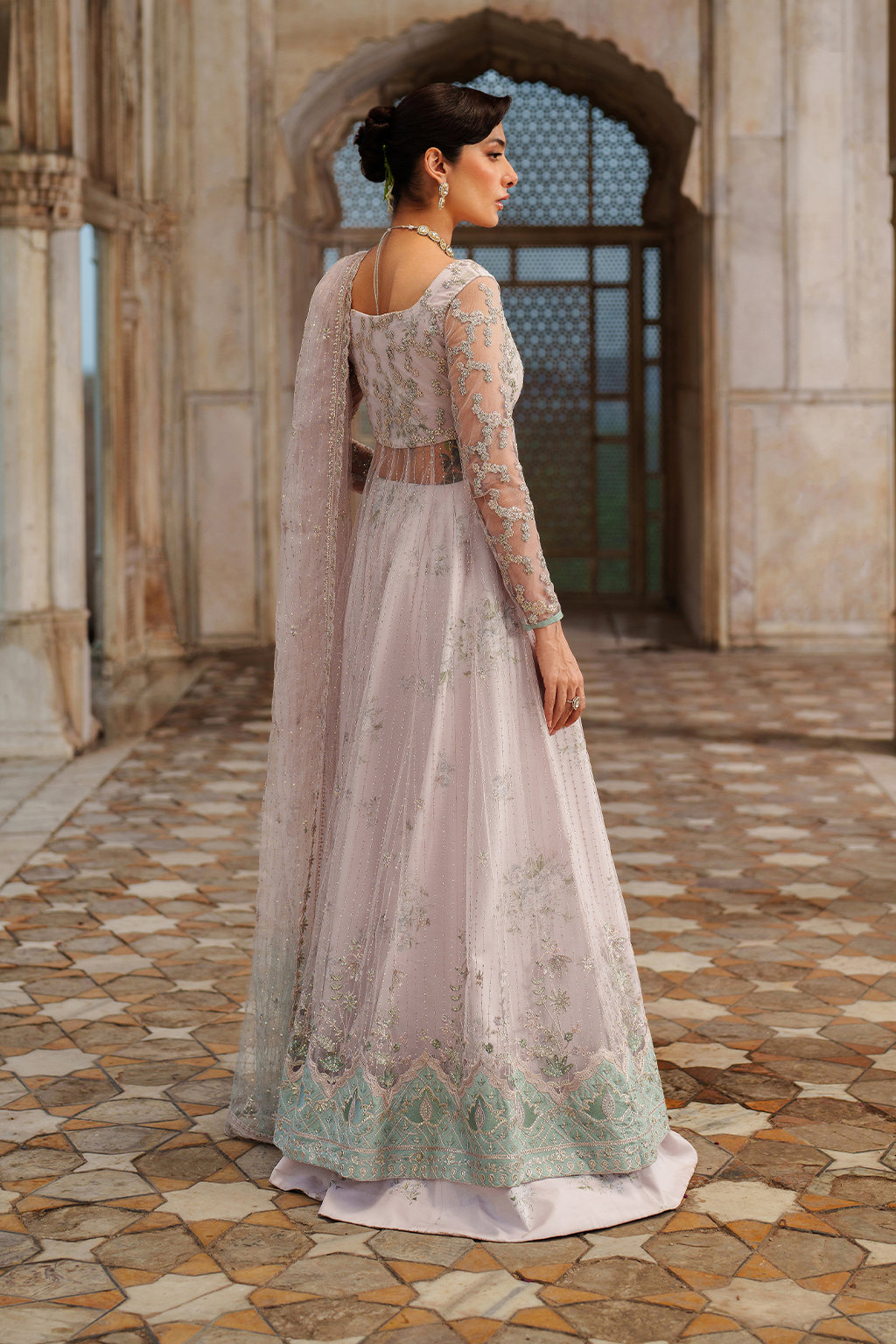 Iznik | Exclusive Formals | UE-552 Embroidered Net - House Of Hania