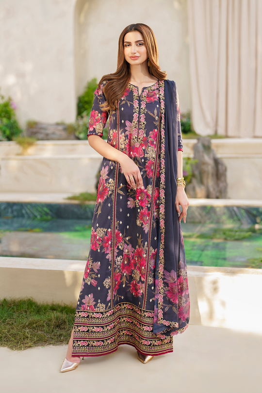 Iznik | Exclusive Lawn | SFL-12 EMBROIDERED LAWN - House Of Hania